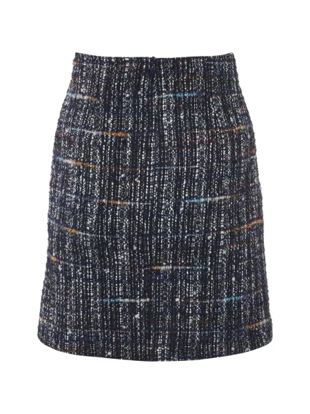 Fusta mini Sandro din tweed în linie A albastru
