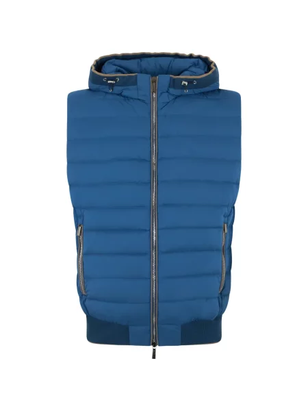 Vestă Moorer cu glugă albastru