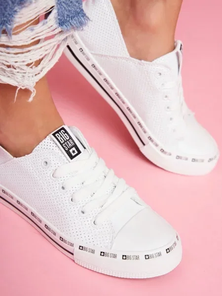 Teniși Big Star Shoes ajurate alb