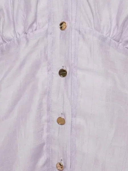 Rochie mini Sandro cu decolteu în V cu volane violet