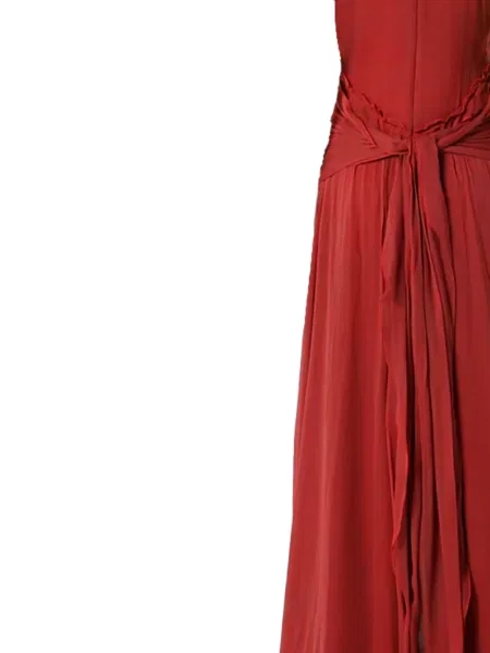 Rochie maxi Blumarine cu volane roșu