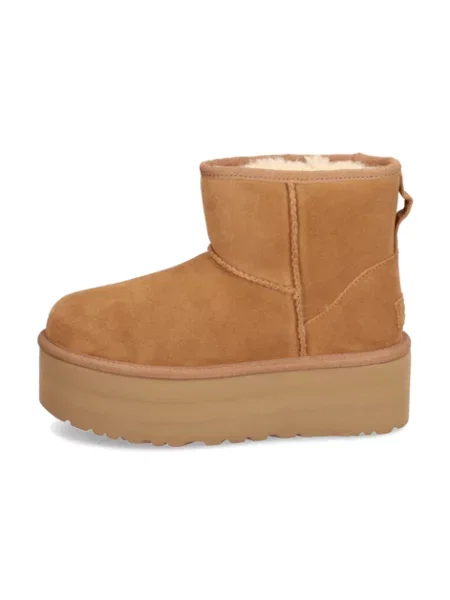 Klasické mini kozačky Ugg na platformě hnědé