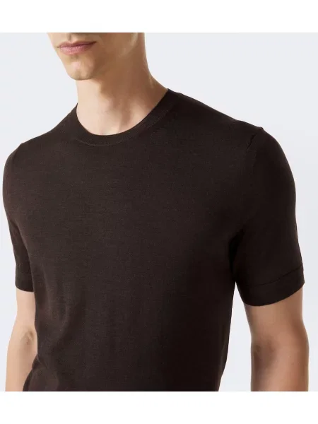 Tricou Tom Ford de mătase maro