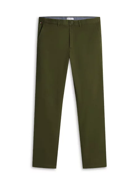 TOMMY HILFIGER Kalhoty DENTON ESSENTIAL tmavě zelená