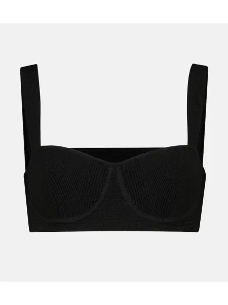 Pleten bralette Galvan črna