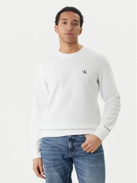 Calvin Klein Jeans Bluza Embroidered Logo biały