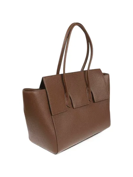 Geantă shopper Rounn din piele maro