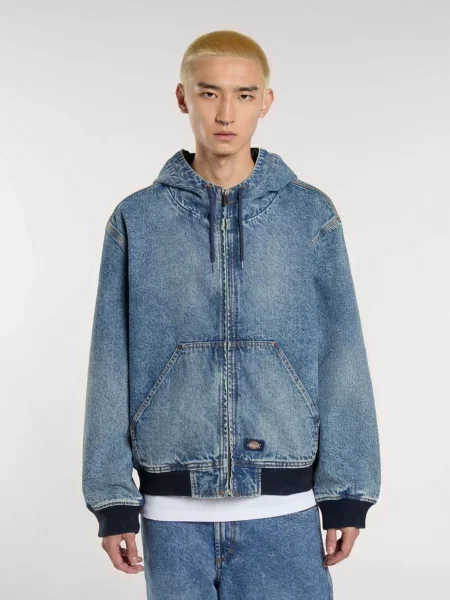 Джинсова куртка Dickies Dickies Hooded Denim синій