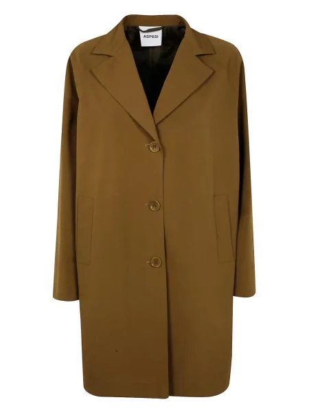Palton Aspesi cu un singur rând de nasturi maro