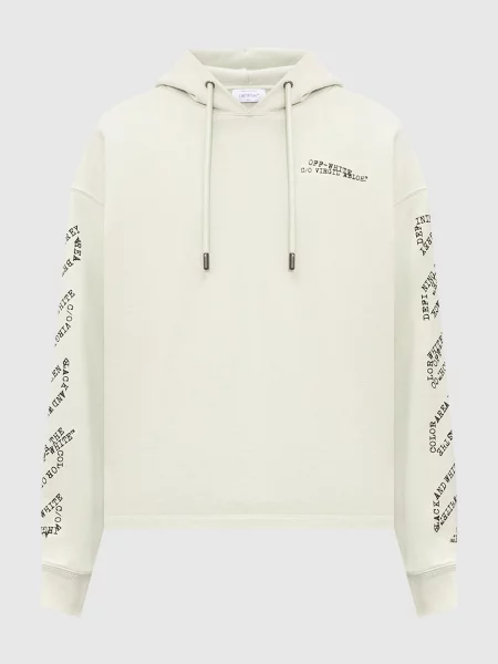Худі з принтом логотипа Off-white зелене