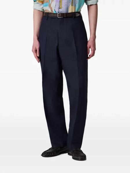 Pantaloni Paul Smith de lână albastru