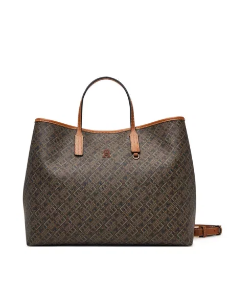 Tommy Hilfiger Дамска чанта Th Monoplay Satchel черен