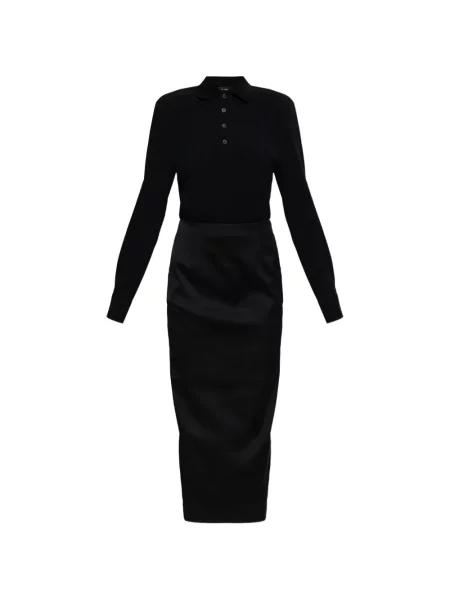 Fustă midi Willy Chavarria până la genunchi negru