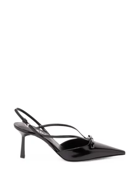 Pantofi cu toc Prada cu funde slingback negru