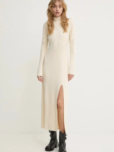 BA&SH rochie maxi drept bej