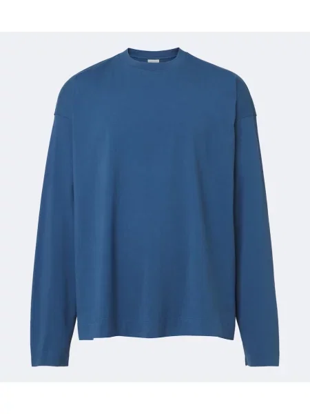 Tricou Dries Van Noten din jerseu albastru