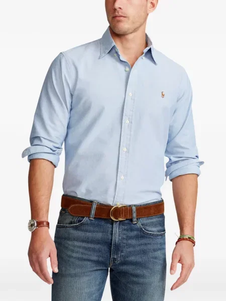 Tricou polo Polo Ralph Lauren cu glugă cu blană cu broderie roșu