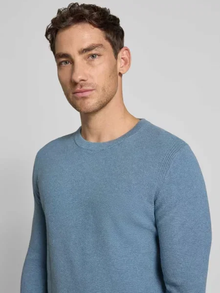Sweter z dzianiny o kroju regular fit z czystej bawełny Tom Tailor