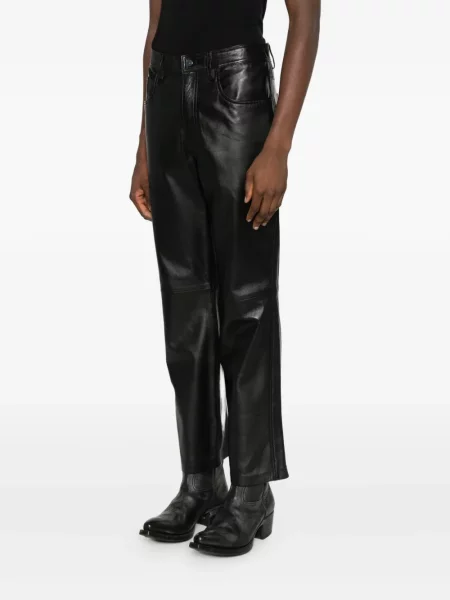 Pantaloni Medeea din piele negru