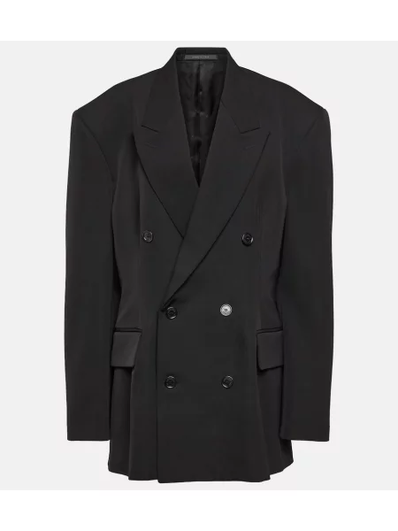 Sacou Balenciaga de lână negru