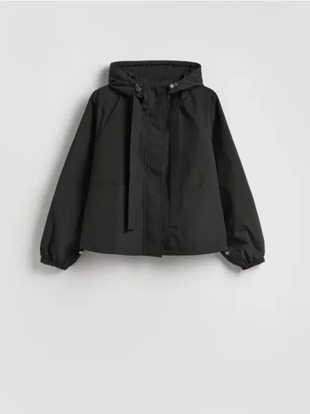 Reserved Kurtka z kapturem czarny