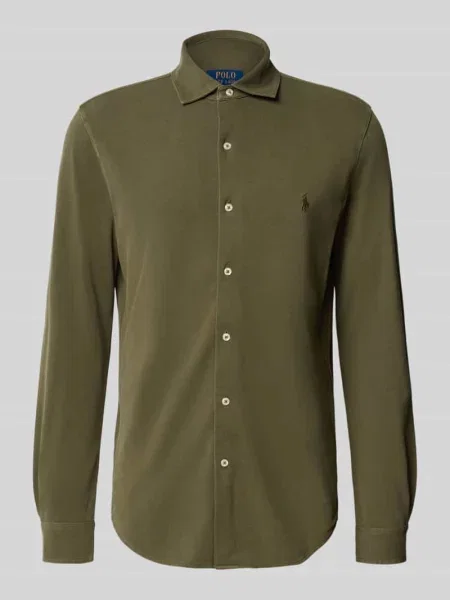 Koszula casualowa o kroju slim fit z czystej bawełny Polo Ralph Lauren oliwkowa