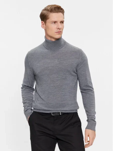 Pulover Calvin Klein de lână gri