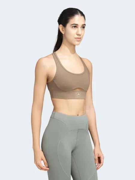 Športová podprsenka adidas by Stella McCartney hnedá