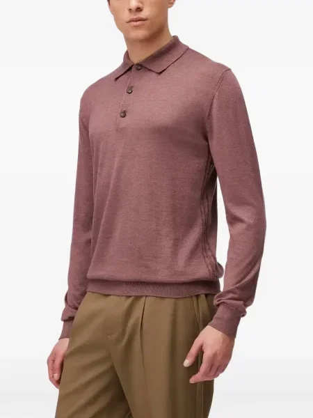 Lung tricou polo Retori roz