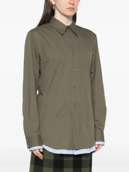 Cămașă N°21 cu broderie verde