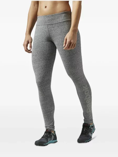 Leggings Reebok cu autograf gri