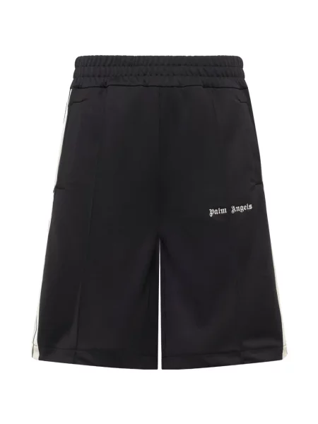Pantaloni scurți Palm Angels clasici cu autograf alb