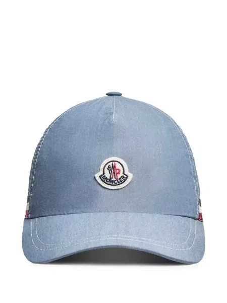 Czapka z daszkiem dziecięca Moncler Enfant niebieska