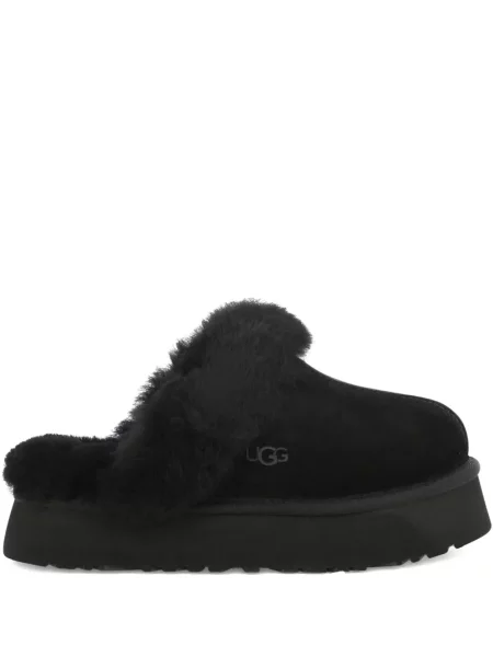 Papuci tip mules Ugg din piele de căprioară negru