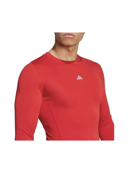 Dlhý tričko Adidas s dlhými rukávmi červená