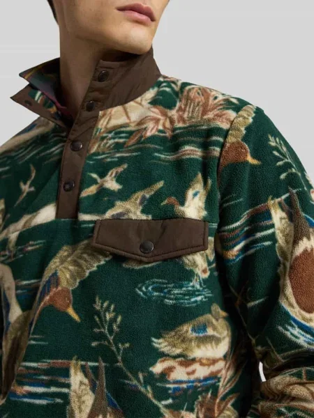 Bluza o kroju regular fit z polaru z naszywką z logo model VNTG' Polo Ralph Lauren