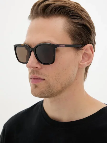 Gucci ochelari de soare pătrați pentru bărbați maro