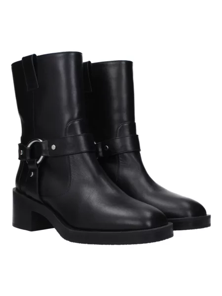 Botki Stuart Weitzman skórzane czarne