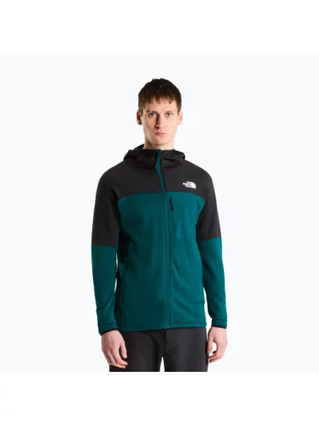 Geacă pentru bărbați The North Face Polartec Powergrid Stormgap Hoodie Pacific Teal/Tnf Black negru