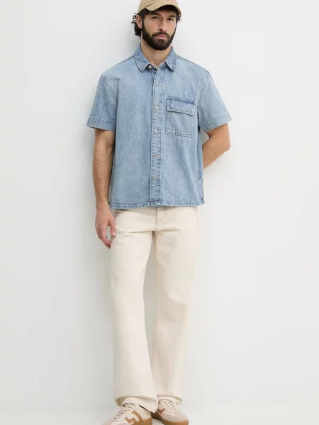 Calvin Klein Jeans srajca denim modra