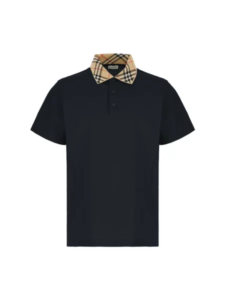 Koszulka polo Burberry w kratę niebieska