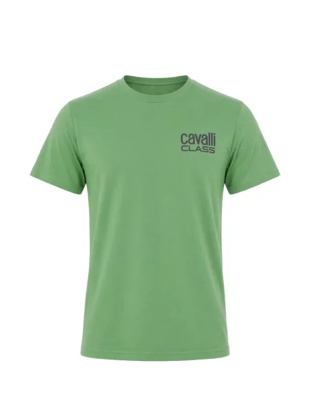 Tricou Cavalli Class cu imagine verde
