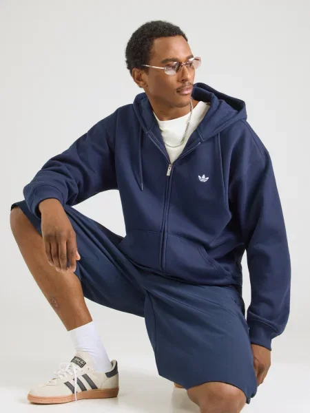 ADIDAS ORIGINALS Tepláková bunda ESS tmavomodrá
