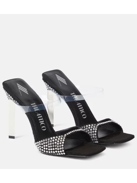 Sandale The Attico din piele de căprioară negru