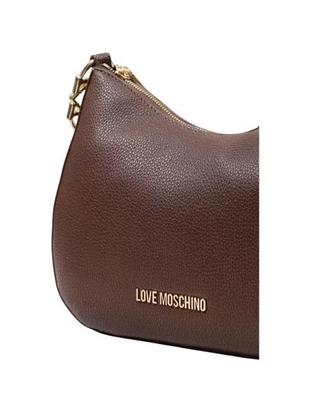 Hobo kabelka Love Moschino z ekologickej kože hnedá