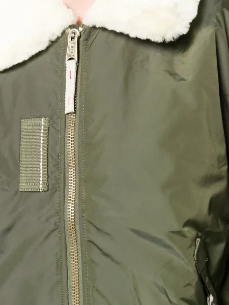 S ovratnikom bomber jakna Alpha Industries zelena