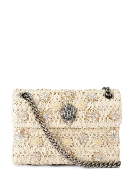 Kurt Geiger London geantă crossbody Raffia Mini Kensington bej