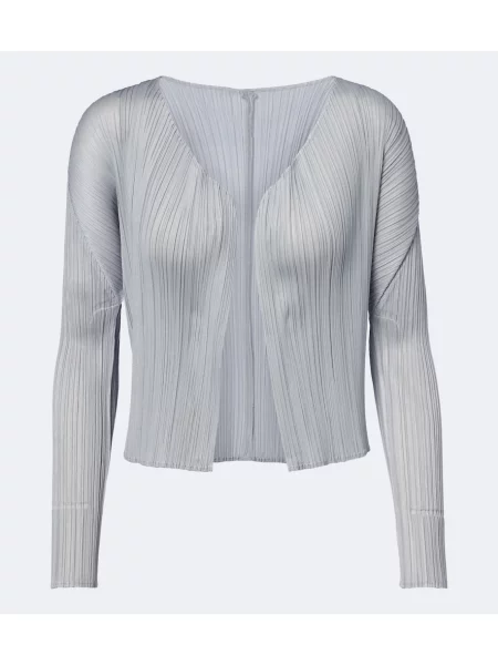 Cardigan Pleats Please Issey Miyake gri