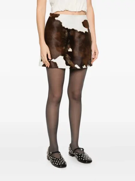 Mała mały spódnica mini Moschino z nadrukiem brązowa