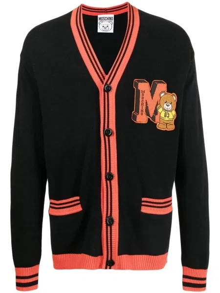 Cardigan Moschino cu broderie negru